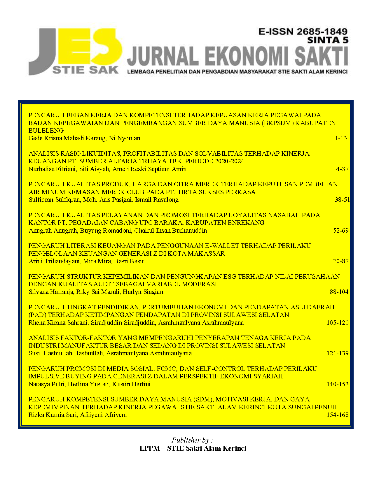					View Vol. 15 No. 1 (2026)
				